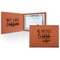 Coffee Lover Cognac Leatherette Diploma / Certificate Holders - Front and Inside - Main