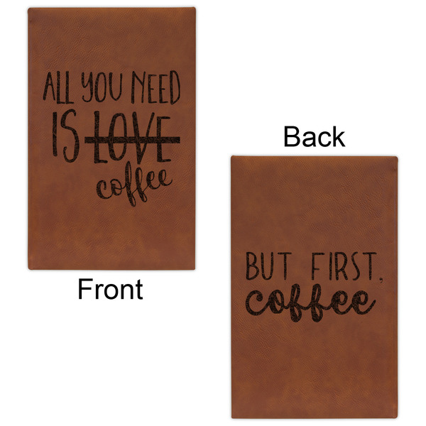 Coffee Lover Cognac Leatherette Journal - Double Sided - Apvl