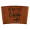Coffee Lover Cognac Leatherette Mug Sleeve - Flat
