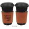 Coffee Lover Cognac Leatherette Mug Sleeve - Single Sided Apvl