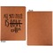 Coffee Lover Cognac Leatherette Portfolios with Notepad - Large - Single Sided - Apvl