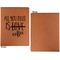 Coffee Lover Cognac Leatherette Portfolios with Notepad - Small - Single Sided- Apvl