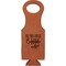 Coffee Lover Cognac Leatherette Wine Totes - Single Front