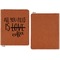 Coffee Lover Cognac Leatherette Zipper Portfolios with Notepad - Single Sided - Apvl