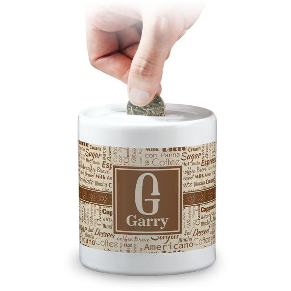 Custom Coffee Lover Coin Bank (Personalized)