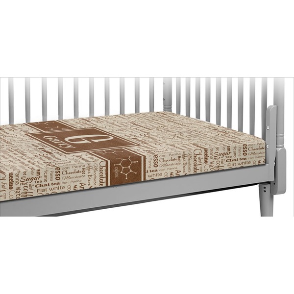 Custom Coffee Lover Crib Fitted Sheet (Personalized)