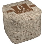 Coffee Lover Cube Pouf Ottoman (Personalized)