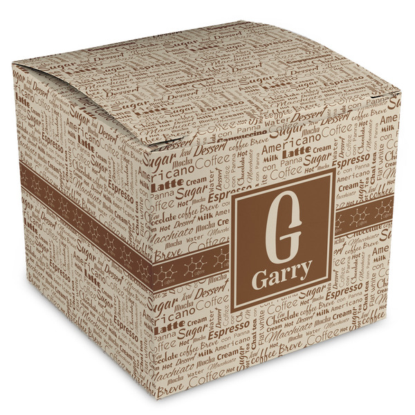 Custom Coffee Lover Cube Favor Gift Boxes (Personalized)