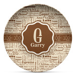 Coffee Lover Microwave Safe Plastic Plate - Composite Polymer (Personalized)