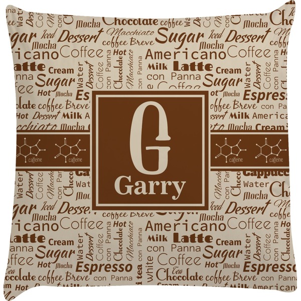 Custom Coffee Lover Decorative Pillow Case (Personalized)
