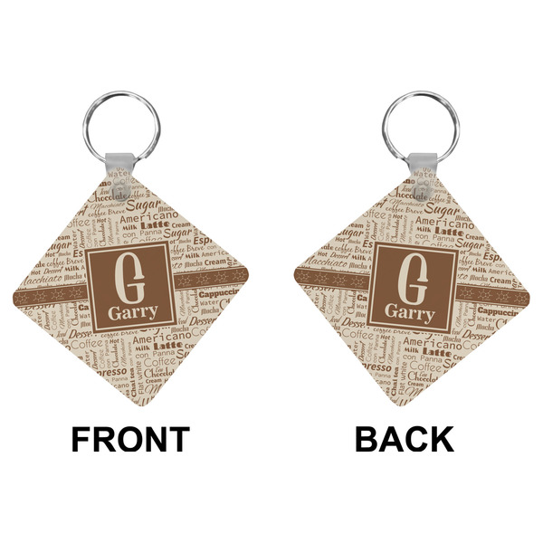 Coffee Lover Diamond Keychain (Front + Back)
