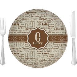 Coffee Lover 10" Glass Lunch / Dinner Plates - Single or Set (Personalized)