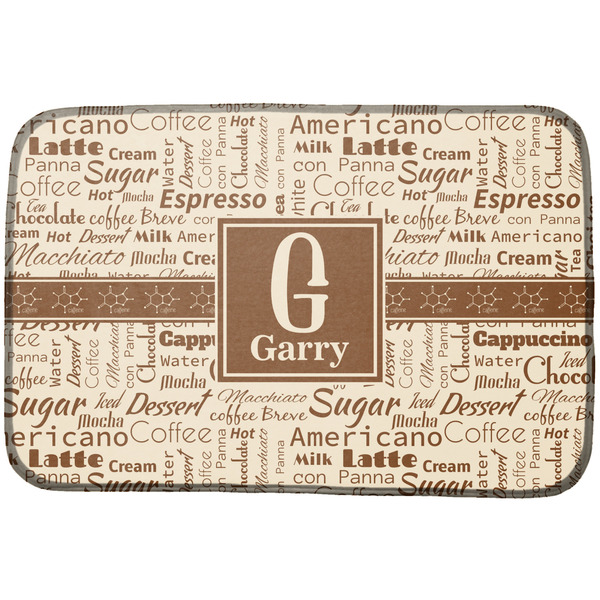 Custom Coffee Lover Dish Drying Mat (Personalized)