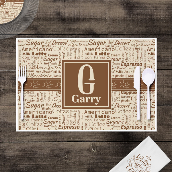 Coffee Lover Disposable Paper Placemat - In Context