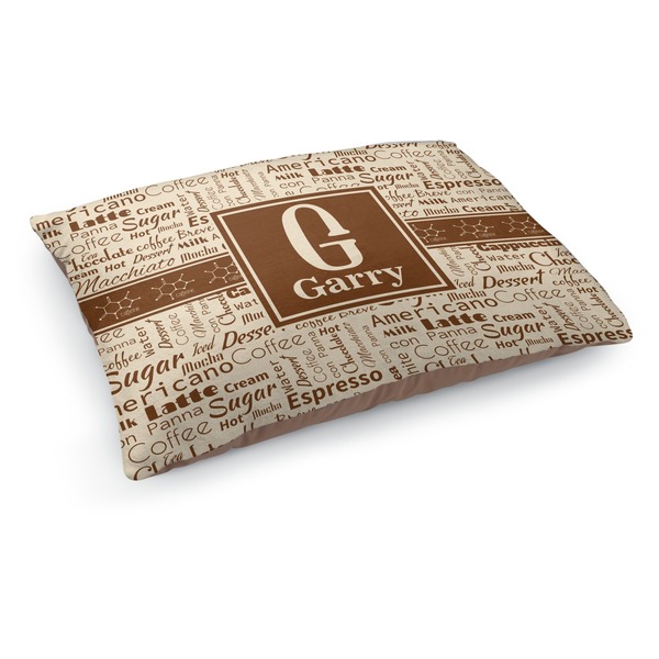 Custom Coffee Lover Dog Bed - Medium w/ Name and Initial