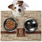 Coffee Lover Dog Food Mat - Medium w/ Name and Initial