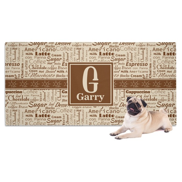 Custom Coffee Lover Dog Towel (Personalized)