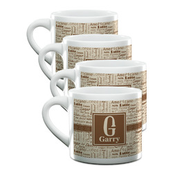 Coffee Lover Double Shot Espresso Cups - Set of 4 (Personalized)