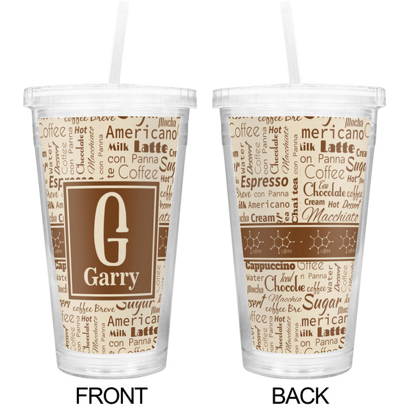 Coffee Lover Double Wall Tumbler with Straw - Approval