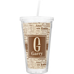 Coffee Lover Double Wall Tumbler with Straw (Personalized)