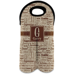 Coffee Lover Wine Tote Bag (2 Bottles) (Personalized)
