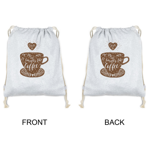 Coffee Lover Drawstring Backpacks - Sweatshirt Fleece - Double Sided - APPROVAL