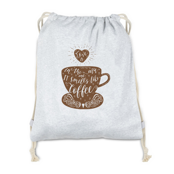 Custom Coffee Lover Drawstring Backpack - Sweatshirt Fleece - Double Sided