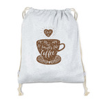 Coffee Lover Drawstring Backpack - Sweatshirt Fleece - Single Sided