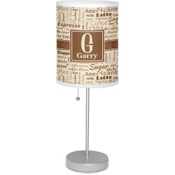 Coffee Lover 7" Drum Lamp with Shade Linen (Personalized)
