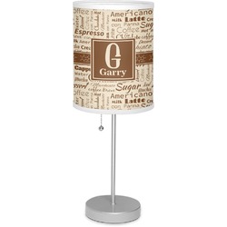 Coffee Lover Lamp with Drum Shade (Personalized)