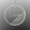 Coffee Lover Engraved Glass Ornament - Round (Front)