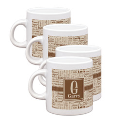 Coffee Lover Single Shot Espresso Cups - Set of 4 (Personalized)