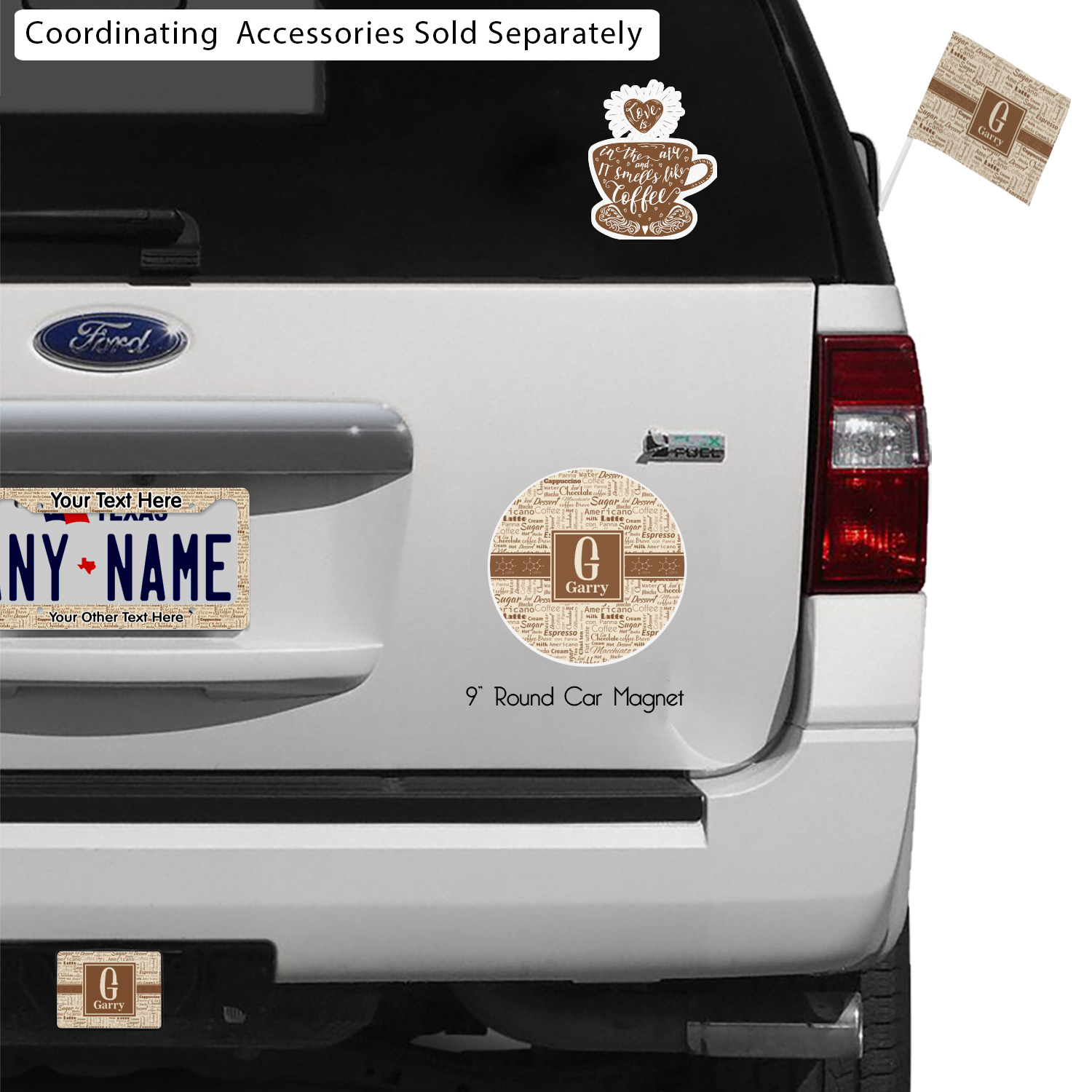 Custom Coffee Lover License Plate Frame (Personalized) YouCustomizeIt