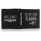 Coffee Lover Leather Binder - 1" - Black- Back Spine Front View