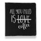Coffee Lover Leather Binder - 1" - Black (Personalized)