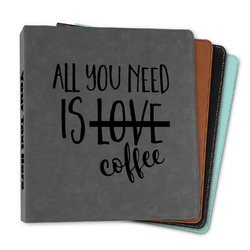 Coffee Lover Leather Binder - 1" (Personalized)
