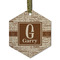 Coffee Lover Flat Glass Ornament - Hexagon w/ Name and Initial