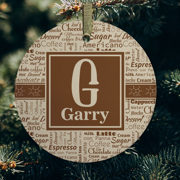 Coffee Lover Frosted Glass Ornament - Round (Lifestyle)