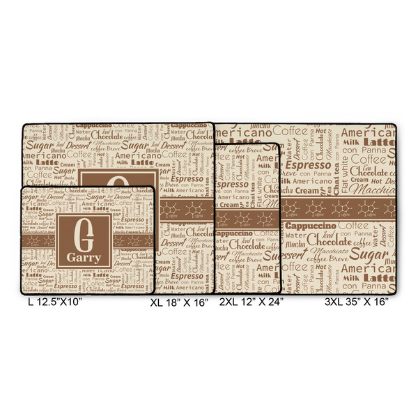 Coffee Lover Gaming Mats - SIZE CHART