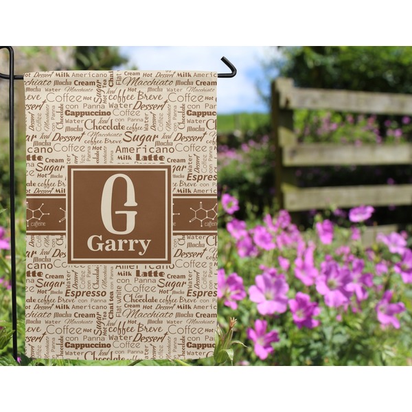 Coffee Lover Garden Flag - Outside In Flowers