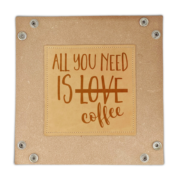 Coffee Lover Genuine Leather Valet Trays - FRONT