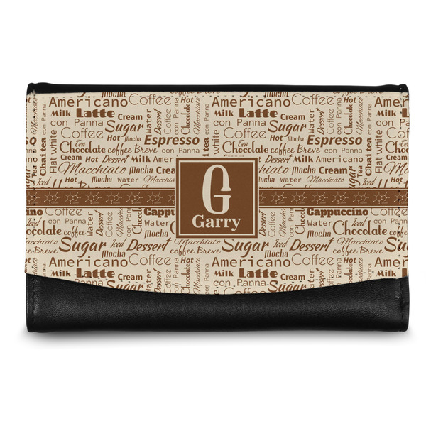 Custom Coffee Lover Genuine Leather Women's Wallet - Small (Personalized)