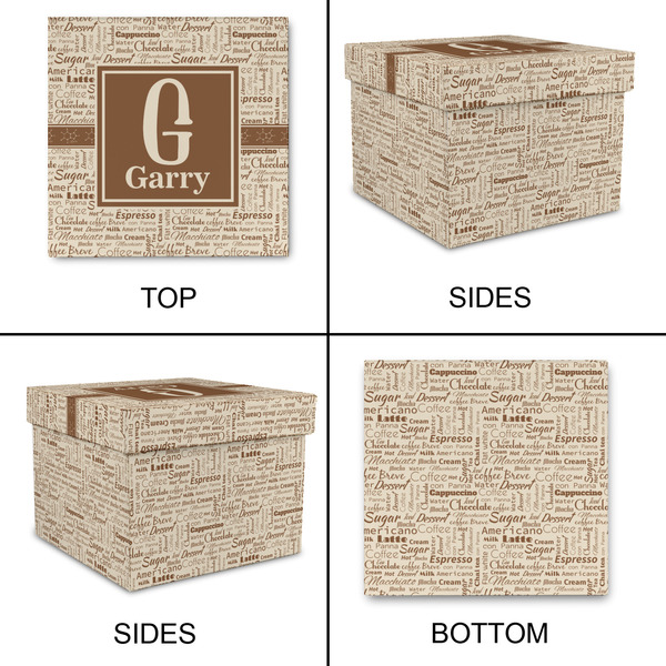 Coffee Lover Gift Boxes with Lid - Canvas Wrapped - Large - Approval