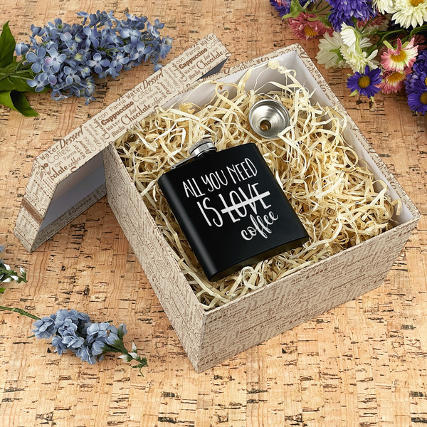 Coffee Lover Gift Boxes with Lid - Canvas Wrapped - X-Large - In Context