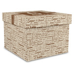 Coffee Lover Gift Box with Lid - Canvas Wrapped - XX-Large (Personalized)