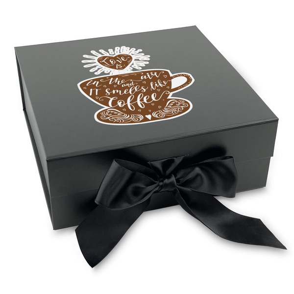 Custom Coffee Lover Gift Box with Magnetic Lid - Black