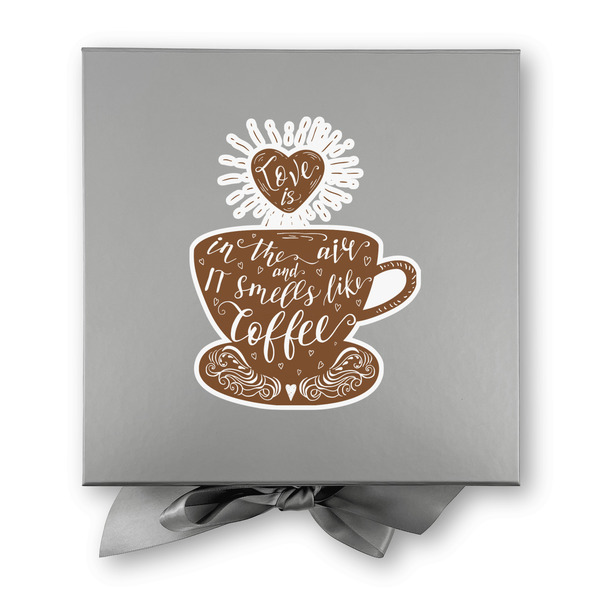 Coffee Lover Gift Boxes with Magnetic Lid - Silver - Approval