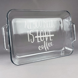 Coffee Lover Glass Baking and Cake Dish (Personalized)
