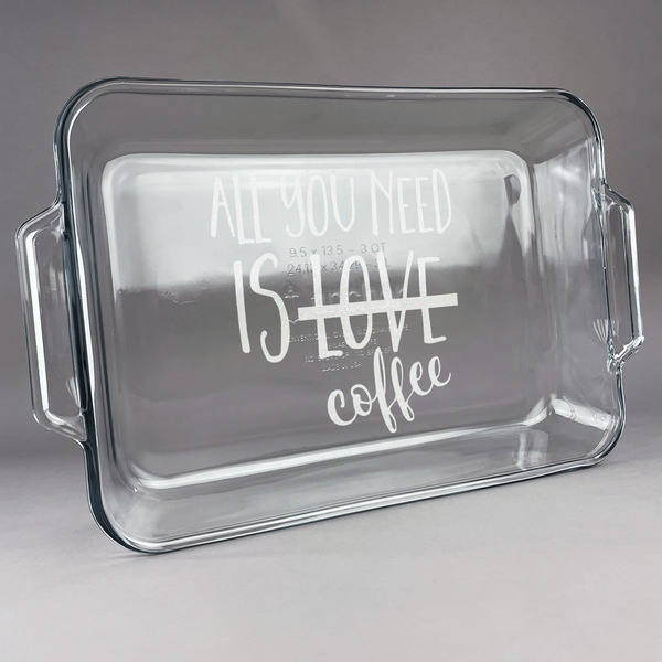 Custom Coffee Lover Glass Baking and Cake Dish