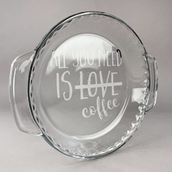 Coffee Lover Glass Pie Dish - 9.5in Round